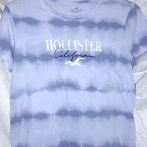 Hollister Tee. Size Large, would fit a Med. or a Lg. nicely.. Blue & white.